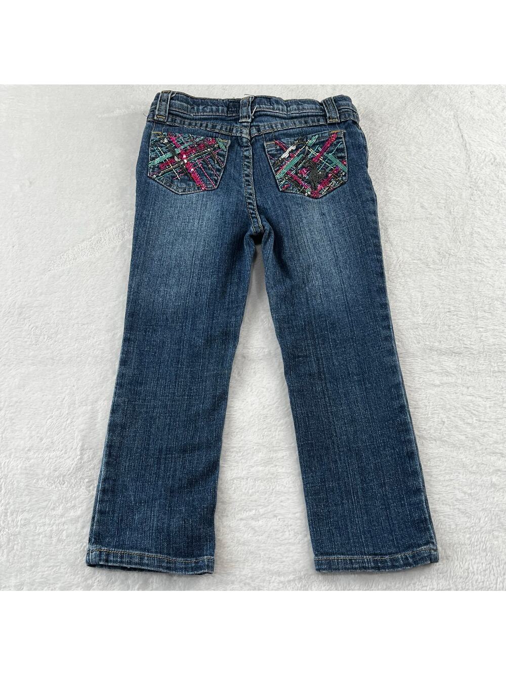 Baby Phat Y2K girls size 4t sequins sparkle pocket blue Jeans 2009